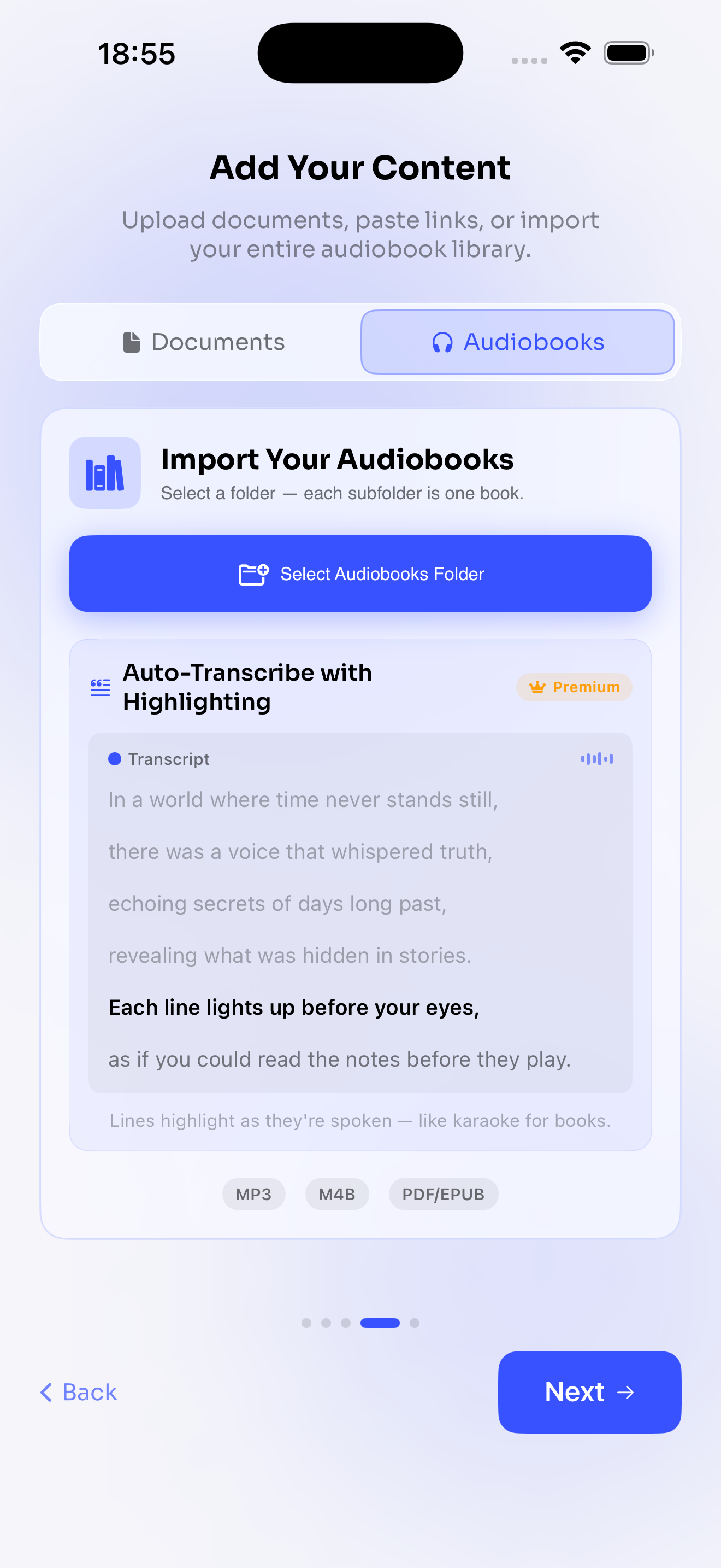 Import your existing audiobook library